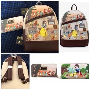 Disney Loungefly Snow White Backpack and Wallet
